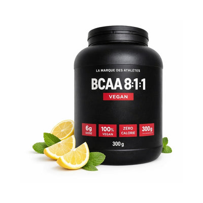 BCAA 8:1:1 Vegan La Marque des Athlètes — acides aminés ramifiés 100% végétaux, fabriqués en France